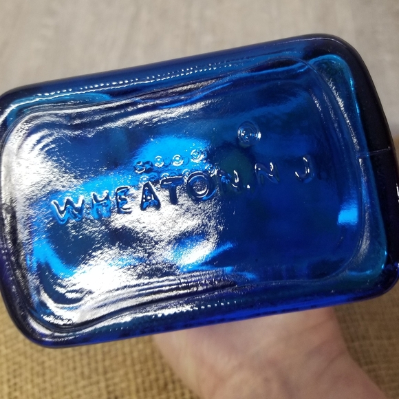 Cobalt Blue Wheaton Glass Bottle Vintage - Picture 4 of 8